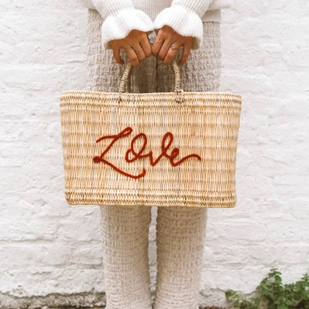 Franki Resort Love Straw Tote